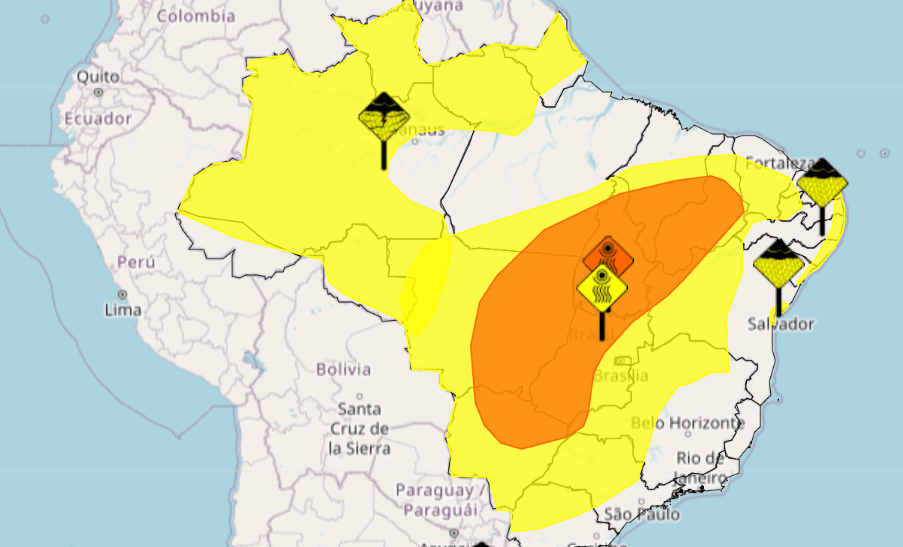 Imagem da noticia Inmet emite alerta laranja de baixa umidade e risco de incêndio para oito estados