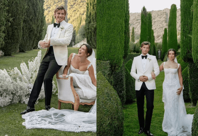 Imagem da noticia Millie Bobby Brown revela fotos inéditas de seu casamento com o filho do cantor Jon Bon Jovi 