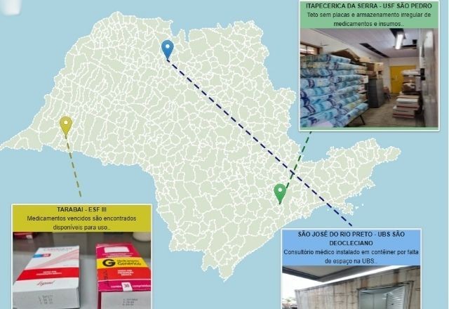 Imagem da noticia Fiscalização encontra rachaduras, consultório em contêiner e distribuição de remédio vencido em unidades de saúde