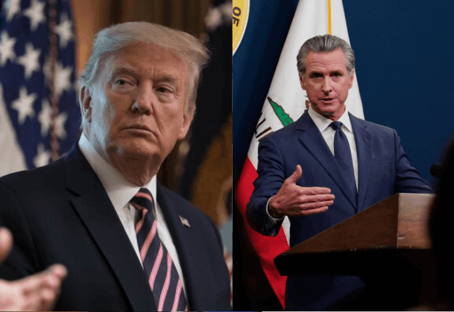 Imagem da noticia Trump sugere apoiar prisão do governador da Califórnia em meio a protestos sobre imigração no estado 