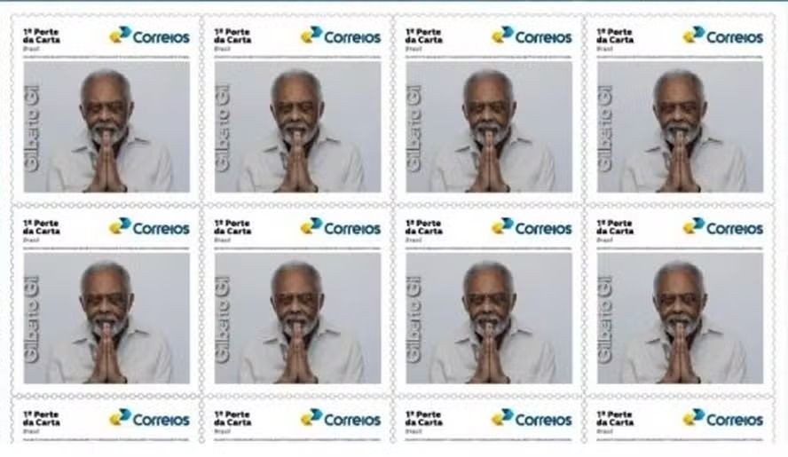 Imagem da noticia Gilberto Gil é o primeiro homenageado dos Correios em série de selos de cartas