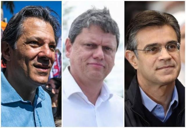 Imagem da noticia SP: Haddad tem 35%, Tarcísio 26% e Garcia 18%, segundo o Datafolha