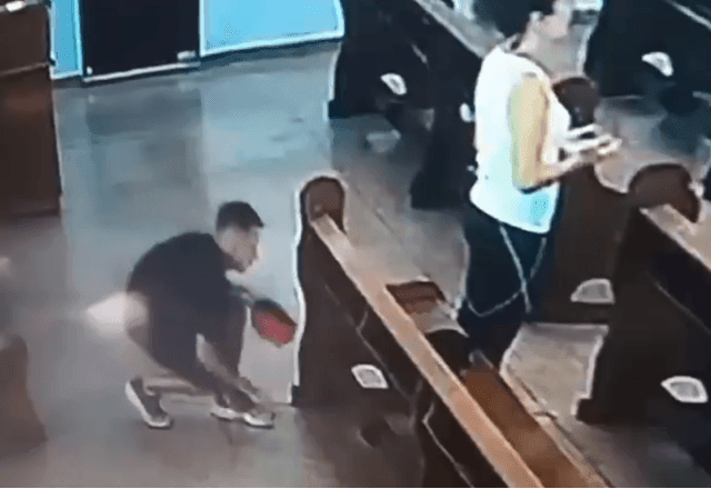Imagem da noticia VÍDEO: Bolsa de fiel é furtada durante missa no interior de São Paulo