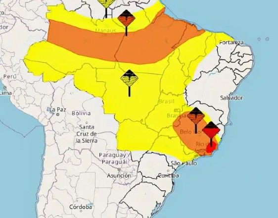 Imagem da noticia Fortes chuvas devem atingir Rio de Janeiro, Minas Gerais e Espírito Santo neste fim de semana