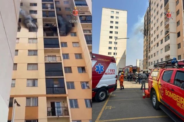 Imagem da noticia Casal e bebê morrem ao pularem de sétimo andar de prédio para fugir de incêndio 