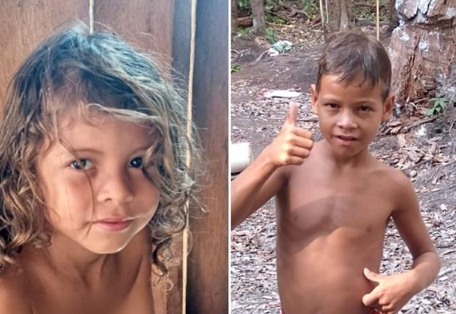 Vídeo: irmãos encontrados em floresta são transferidos para Manaus