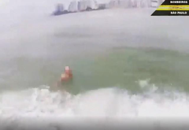 Imagem da noticia Vídeo registra resgate de criança e meninas que se afogavam no Guarujá (SP)