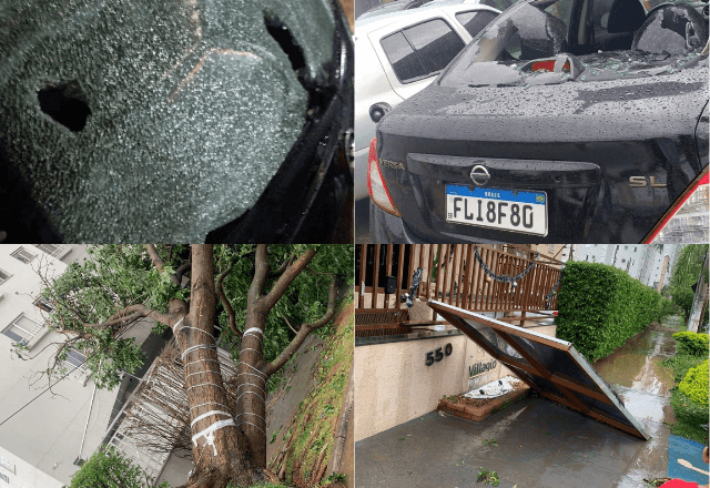 Imagem da noticia Chuva de granizo danifica veículos estacionados em shopping de Cajamar (SP)