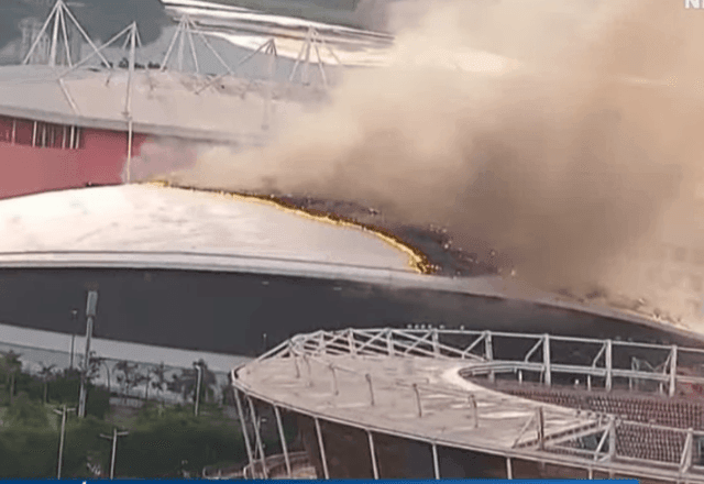 Imagem da noticia Incêndio atinge Velódromo do Parque Olímpico, no Rio de Janeiro