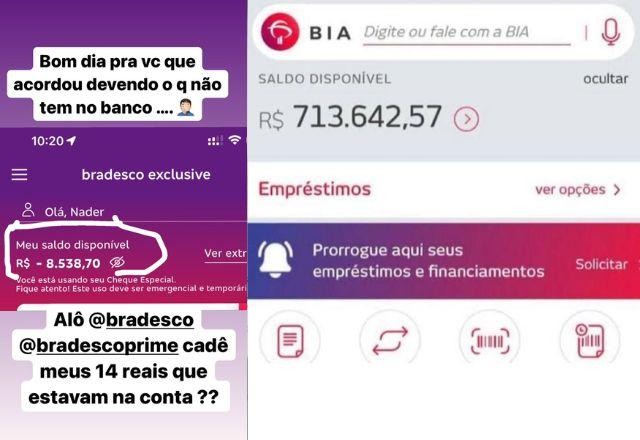 "Cadê meu dinheiro?" Clientes do Bradesco reclamam de saldo zerado ou negativo no aplicativo