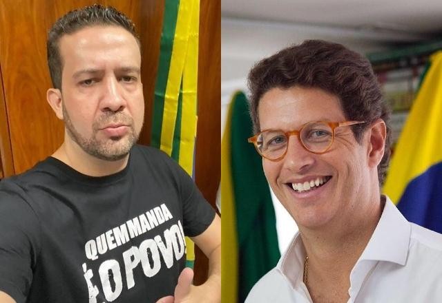 André Janones e Ricardo Salles discutem em bastidores de debate