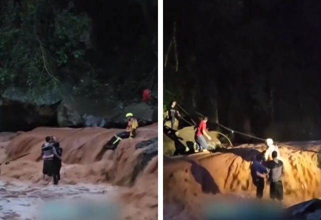 Imagem da noticia Jovens ficam ilhados e abraçados por 4 horas após tromba d'água, em SC
