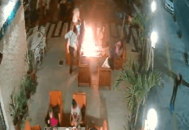 Vídeo: lareira de restaurante explode e deixa três feridos no RJ