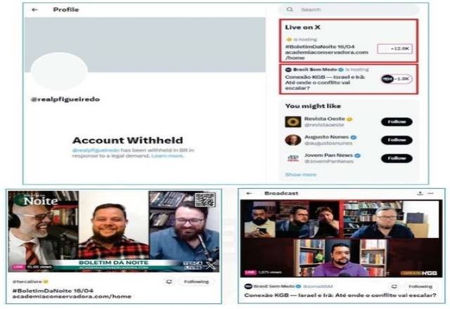 Imagem da noticia Perfis de bolsonaristas no X bloqueados pelo STF usaram canal de bate-papo para fazer lives "clandestinas" 