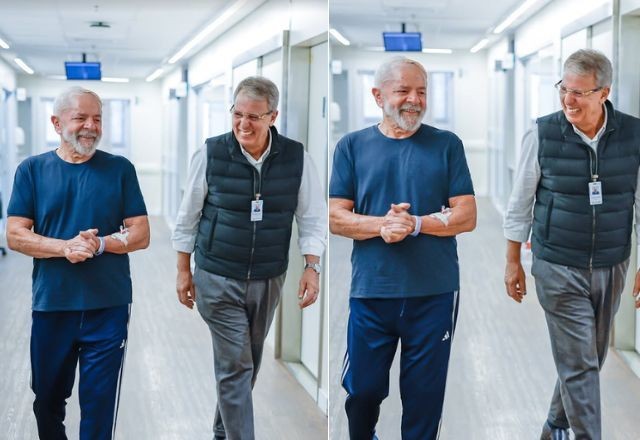 Imagem da noticia Lula publica vídeo em que caminha por hospital após procedimentos na cabeça; veja