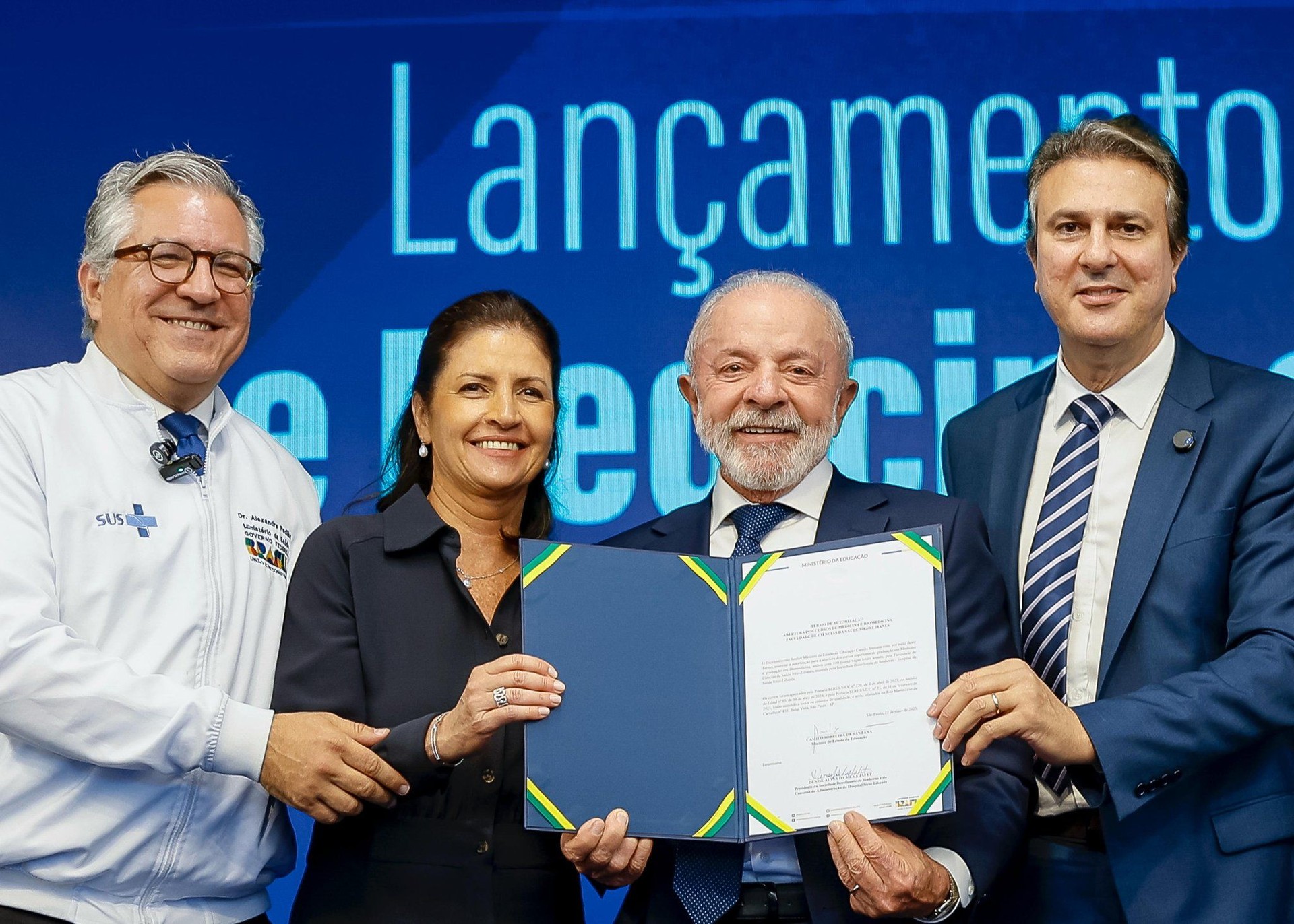 Imagem da noticia Lula participa de lançamento do curso de medicina do Sírio-Libanês em São Paulo