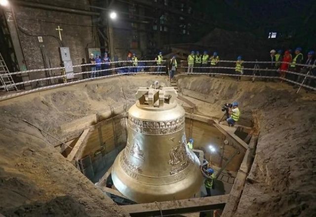 Imagem da noticia Maior sino do mundo chega ao Brasil e será celebrado em missa no litoral paulista