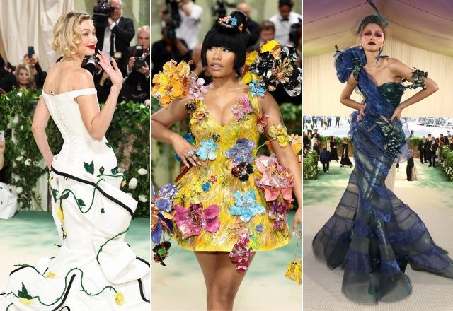 Flores e renda dominam Met Gala 2024; veja looks dos convidados