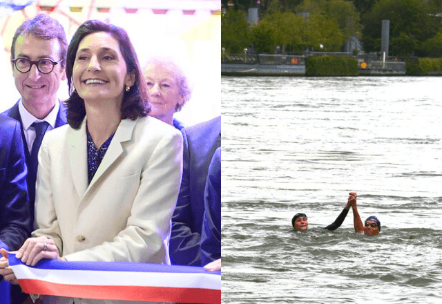Imagem da noticia Ministra do Esporte da França cumpre promessa e mergulha no rio Sena