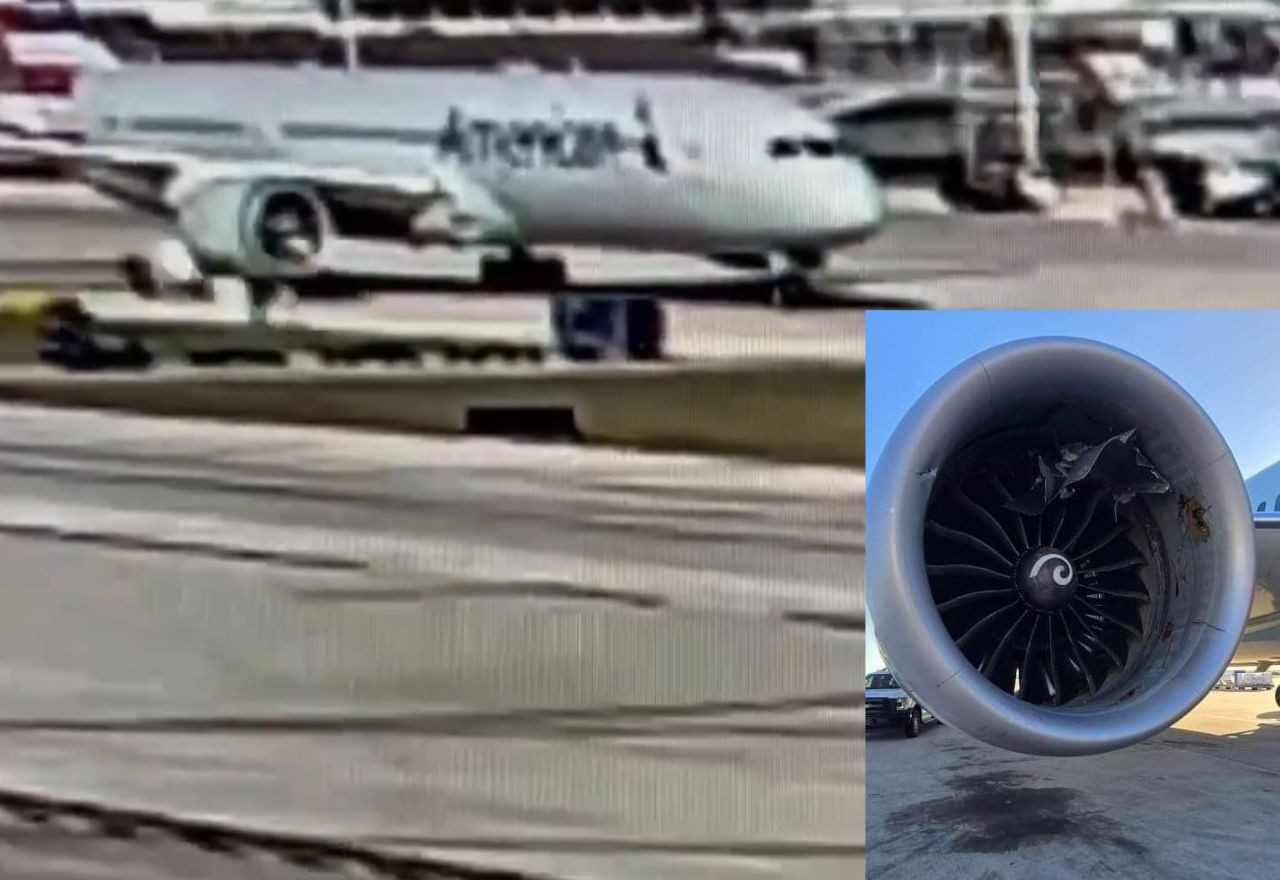 Imagem da noticia Vídeo mostra motor de avião sugando caminhão de carga em aeroporto dos EUA