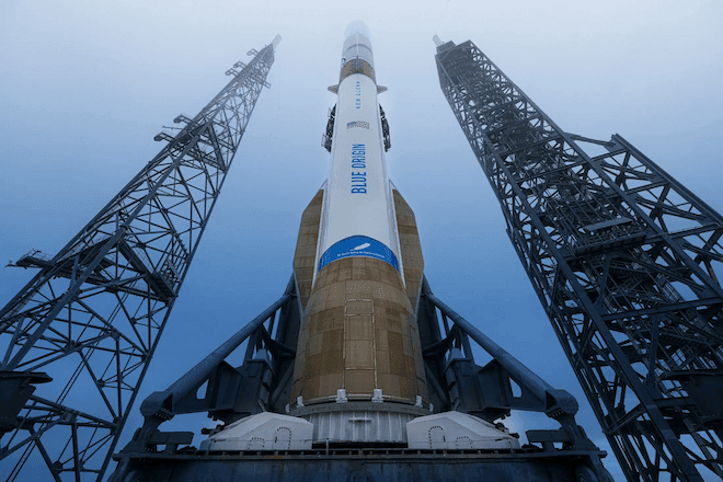 Imagem da noticia Foguete da Blue Origin faz pouso inédito com propulsor reutilizável