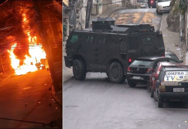 Imagem da noticia Operação no Complexo do Alemão tem tiroteio, barricadas com fogo e 12 presos