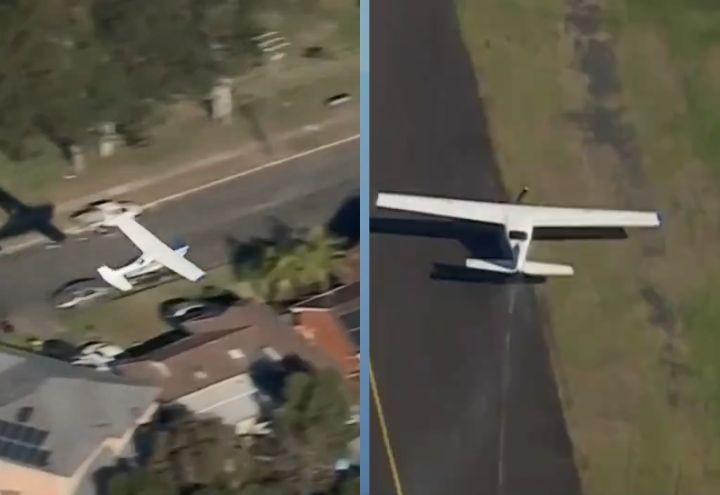 VÍDEO: Avião perde potência, faz voo rasante sobre casas e derrapa em pista