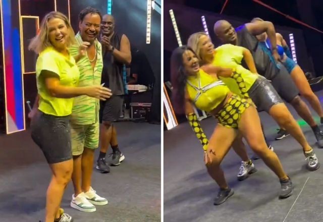 Imagem da noticia  Carla Perez surpreende fãs e participa de show de 30 anos do É o Tchan
