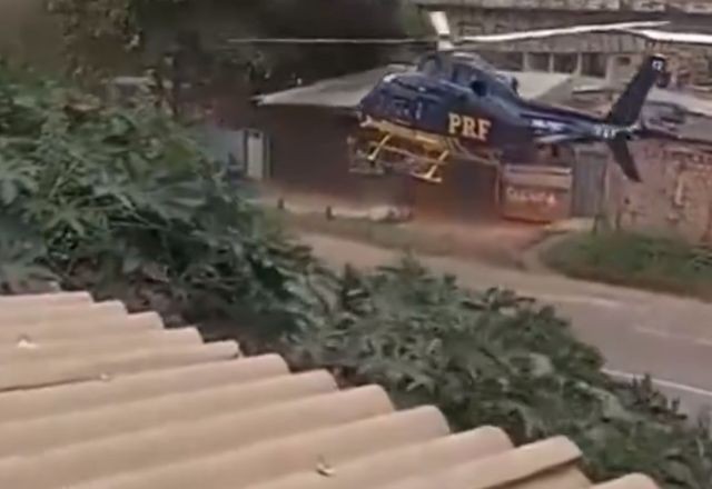 Imagem da noticia Vídeo: helicóptero da PRF faz pouso forçado durante resgate de acidente em MG