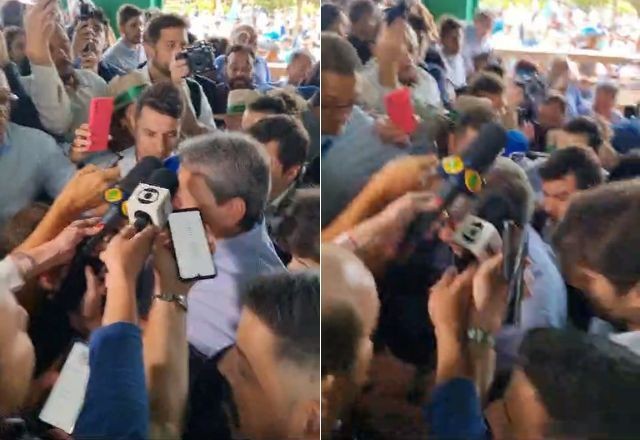 Imagem da noticia Palco cede durante entrevista de Tarcísio de Freitas em feira agrícola no interior de SP