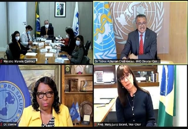 Imagem da noticia Queiroga apresenta resultados da vacinação ao diretor-geral da OMS