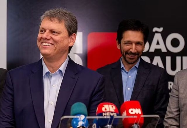 Imagem da noticia Tarcísio declara apoio à reeleição de Ricardo Nunes em SP