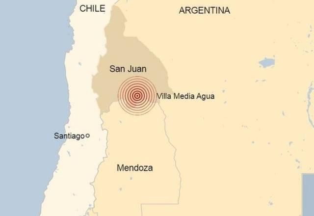 Terremoto de magnitude 6,4 é registrado em San Juan, na Argentina