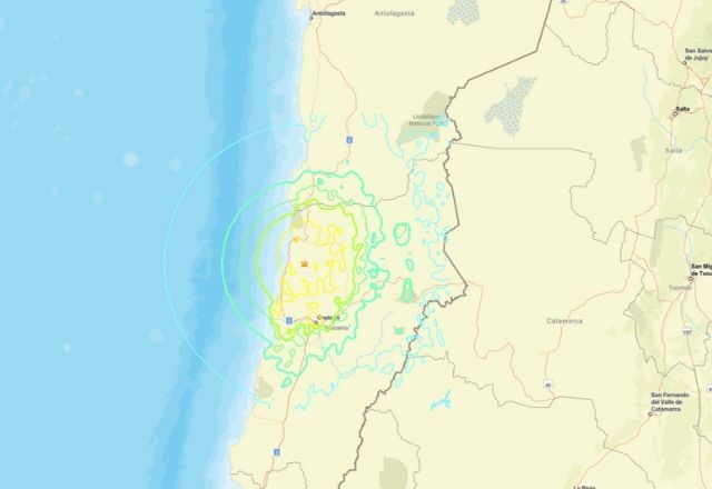 Imagem da noticia Terremoto de magnitude 6,4 atinge norte do Chile e deixa 23 mil sem energia elétrica