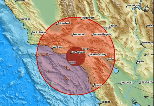 Imagem da noticia Terremoto atinge sul da Califórnia, nos Estados Unidos