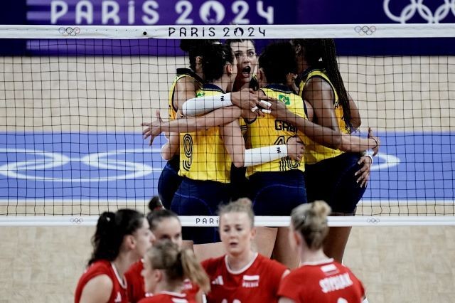 Paris-2024: Brasil vence Polônia no vôlei feminino e vai às quartas