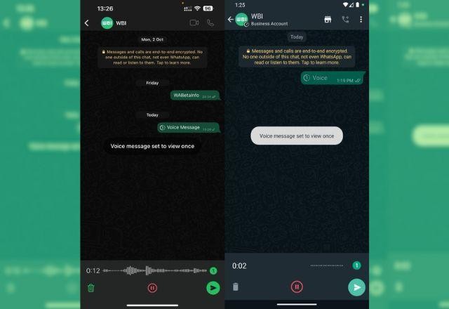 Imagem da noticia WhatsApp testa notas de voz autodestrutivas