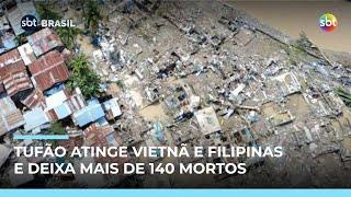 Tufão atinge Vietnã e Filipinas, deixa de 140 mortos e provoca destruição em massa | #SBTBrasil Tufão atinge Vietnã e Filipinas, deixa de 140 mortos e provoca destruição em massa | #SBTBrasil