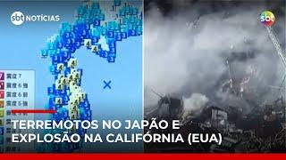 Terremoto de magnitude 6,9 atinge norte do Japão; explosão fere seis na Califórnia | #SBTNotícias Terremoto de magnitude 6,9 atinge norte do Japão; explosão fere seis na Califórnia | #SBTNotícias