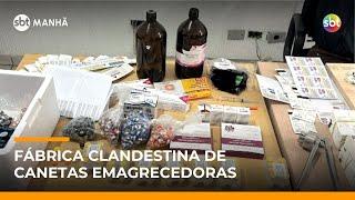 Polícia prende dupla ligada a fábrica clandestina de canetas emagrecedoras em SP | #SBTManha Polícia prende dupla ligada a fábrica clandestina de canetas emagrecedoras em SP | #SBTManha