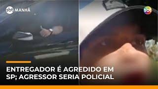 Entregador é agredido e ameaçado com arma após discussão no trânsito | #SBTManhã Entregador é agredido e ameaçado com arma após discussão no trânsito | #SBTManhã