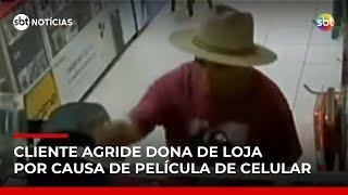 Cliente agride dona de loja após reclamar de película de celular no Paraná | #SBTNotícias Cliente agride dona de loja após reclamar de película de celular no Paraná | #SBTNotícias