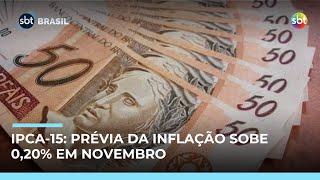 IPCA-15: prévia da inflação sobe 0,20% em novembro; acumulado do ano é de 4,50% IPCA-15: prévia da inflação sobe 0,20% em novembro; acumulado do ano é de 4,50%