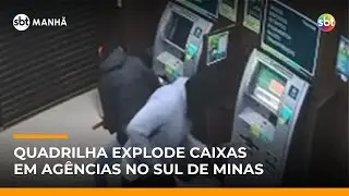 Criminosos explodem caixas eletrônicos em duas agências bancárias no sul de MG | #SBTManha Criminosos explodem caixas eletrônicos em duas agências bancárias no sul de MG | #SBTManha