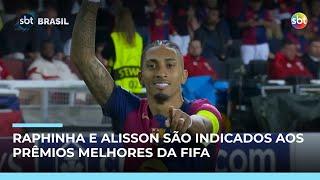 Atacante Raphinha é indicado ao prêmio "The Best" da FIFA; Alisson também concorre Atacante Raphinha é indicado ao prêmio "The Best" da FIFA; Alisson também concorre