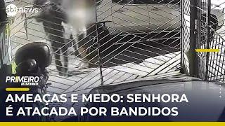Senhora é ameaçada e agredida durante assalto em Santo André (SP) | #PrimeiroImpacto Senhora é ameaçada e agredida durante assalto em Santo André (SP) | #PrimeiroImpacto