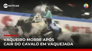 Vaqueiro morre após cair do cavalo durante vaquejada na Paraíba | #SBTNoticias Vaqueiro morre após cair do cavalo durante vaquejada na Paraíba | #SBTNoticias