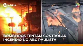 Incêndio no ABC Paulista: Loja desaba e moradores flagram explosões | #SBTManhã Incêndio no ABC Paulista: Loja desaba e moradores flagram explosões | #SBTManhã