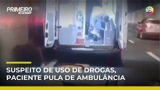 Paciente pula de ambulância em movimento durante transferência | #PrimeiroImpacto Paciente pula de ambulância em movimento durante transferência | #PrimeiroImpacto