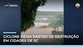Moradores de SC tentam se reerguer após estragos provocados por passagem de ciclone Moradores de SC tentam se reerguer após estragos provocados por passagem de ciclone